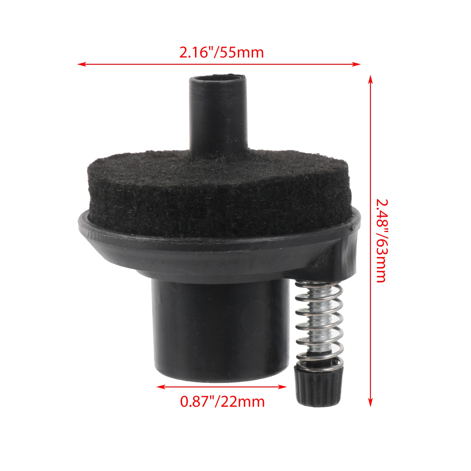 22mm Black Rubber Hi Hat Cymbal Holder Clamp - Drum Parts Accessories for Professional Drum Kits & Music Performances