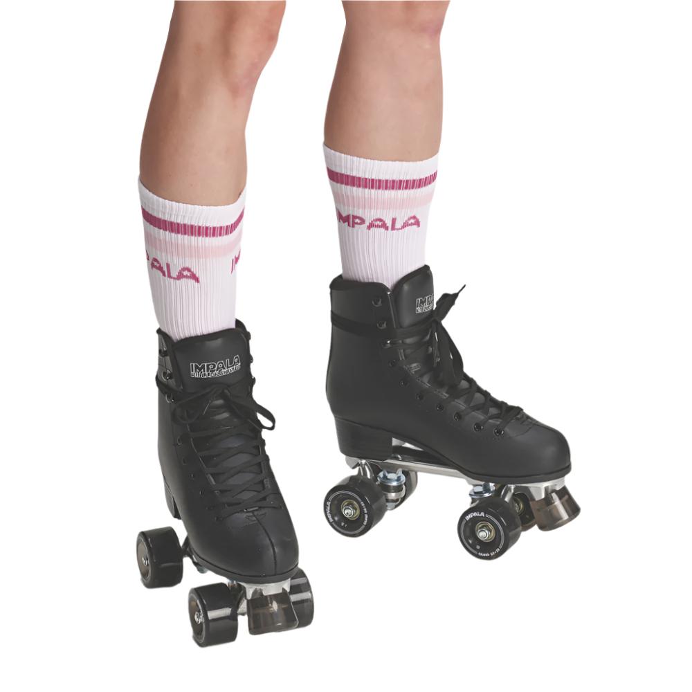 Impala Roller Skates for Women & Men - Classic Black Quad Skates for Outdoor & Indoor Skating - Perfect for Rinks, Parks, Fitness & Retro Style