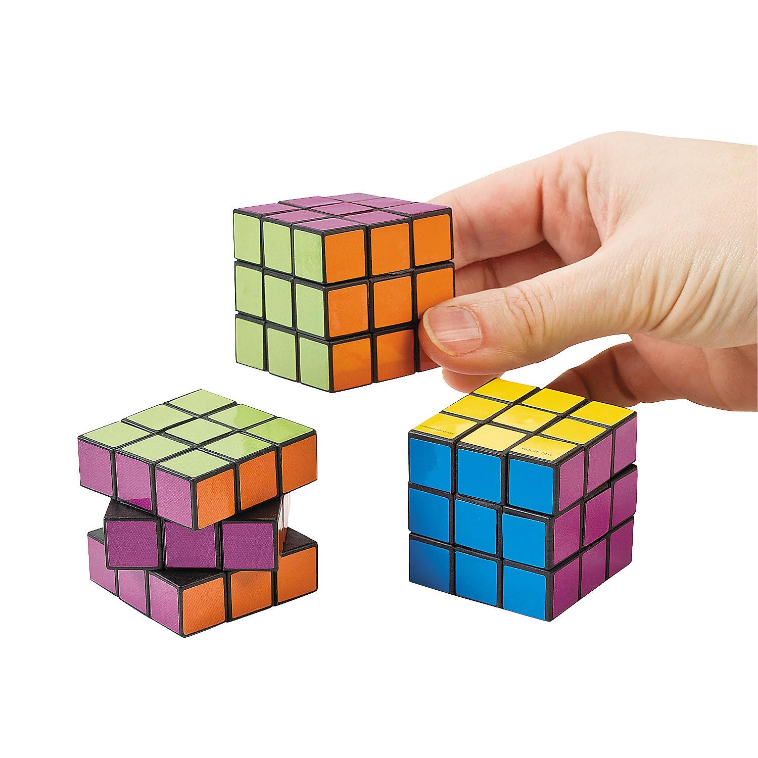 Mini Brights Magic Cubes - 12-Piece Educational Building Blocks for Kids - Perfect for STEM Learning, Creative Play & Classroom Activities