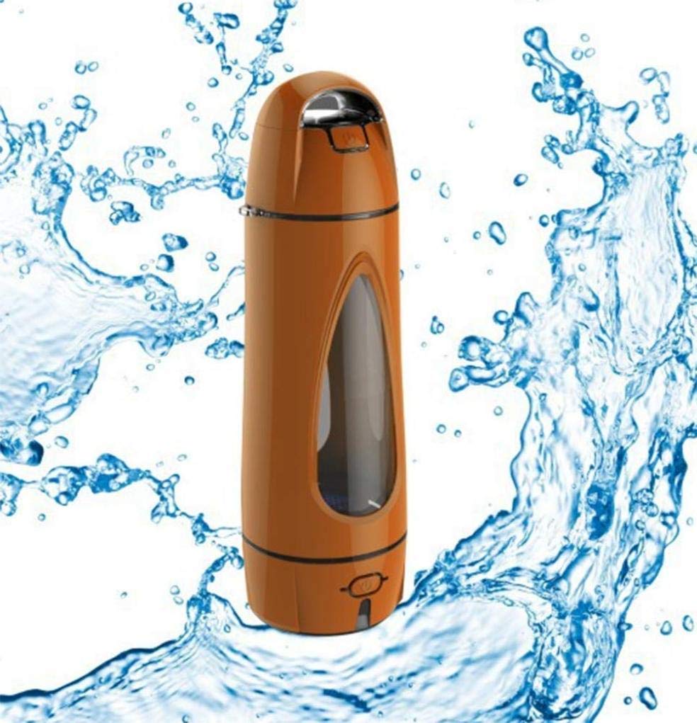 300ML Hydrogen Rich Water Bottle - Portable Brown Sports Cup for Outdoor Activities, Gym, and Travel