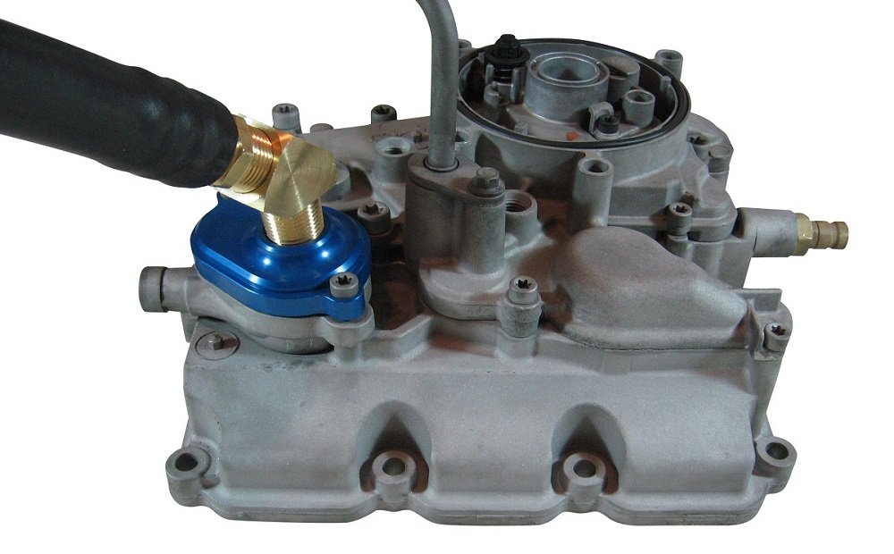 6.0L Oil Cooler Flush Kit - Blue - Compatible with Powerstroke & Ford Diesel Engines - Perfect for Engine Maintenance & Oil System Cleaning