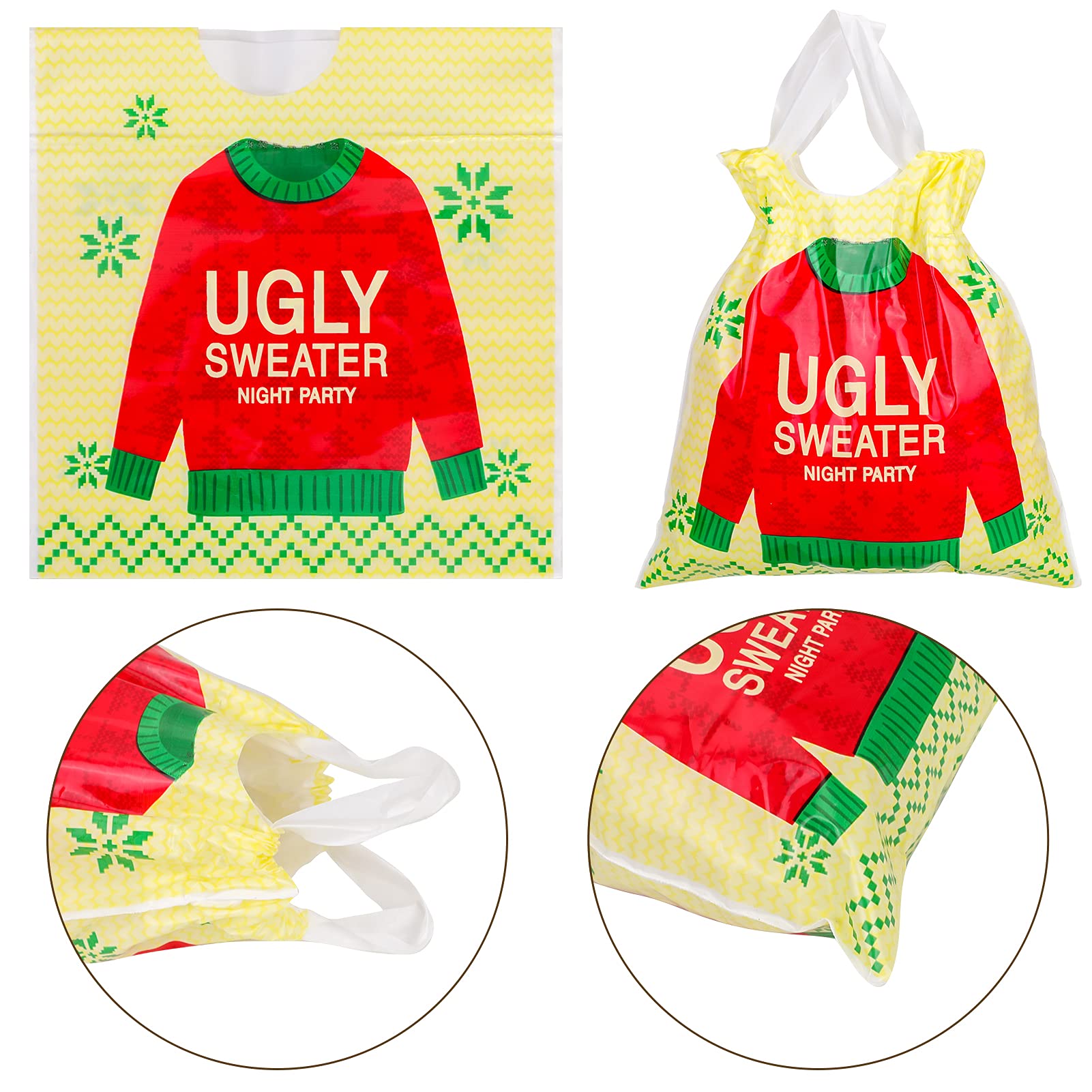Zayvor 30 Pack Christmas Drawstring Gift Bags - Festive Holiday Treat Pouches for Candy, Party Favors & Decorations | Perfect for Xmas Wrapping, Goodie Bags & Seasonal Celebrations