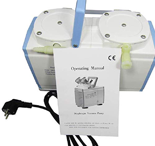 MXBAOHENG GM1.0A Oil Free Diaphragm Vacuum Pump - 60L/min Oilless Vacuum Pump with Adjustable Pressure for Lab Use - Perfect for Vacuum Filtration, Rotary Evaporator & Scientific Experiments - CE Certified (220V 50Hz) - Ideal for Chemistry Labs, Research Facilities & Industrial Applications