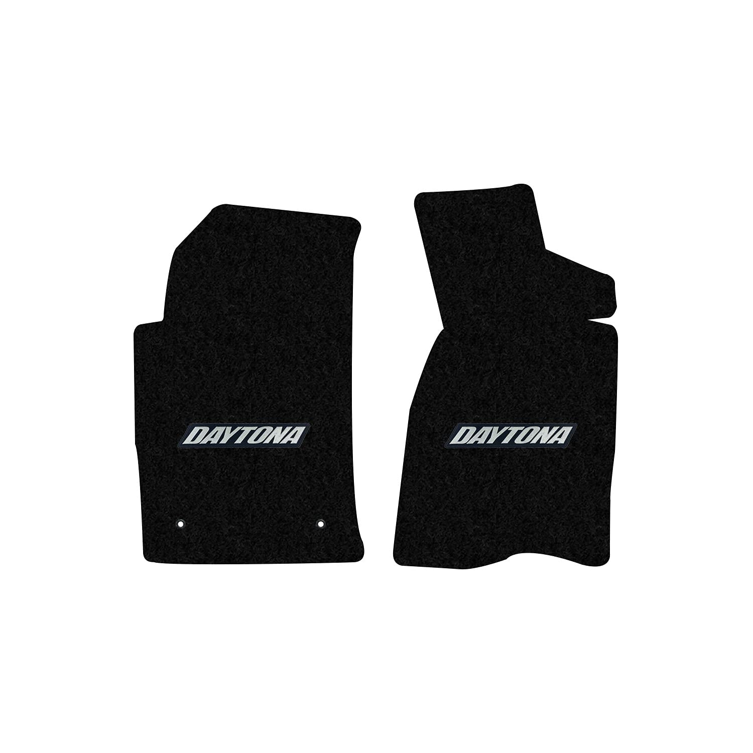 Premium Custom-Fit Carpeted Floor Mats for 1983-1993 Dodge Daytona - Black & Silver Luxury Car Floor Liners (2-Piece Front Set) - Perfect for Daily Commuting, Road Trips & Car Shows