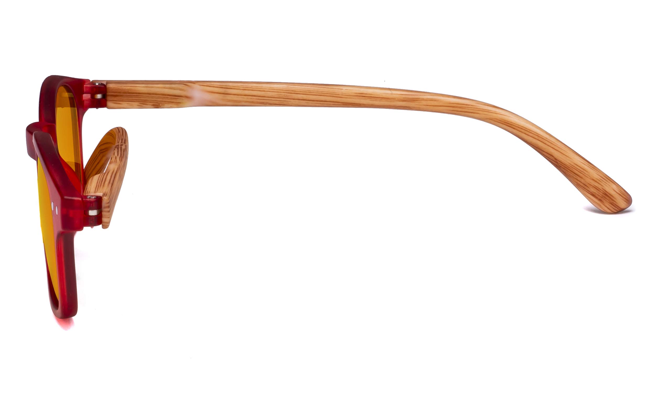 Blue Light Blocking Glasses with Orange Tinted Lens - Computer & Reading Glasses with Bamboo-Look Temples | Reduce Eye Strain for Work, Gaming & Screen Time