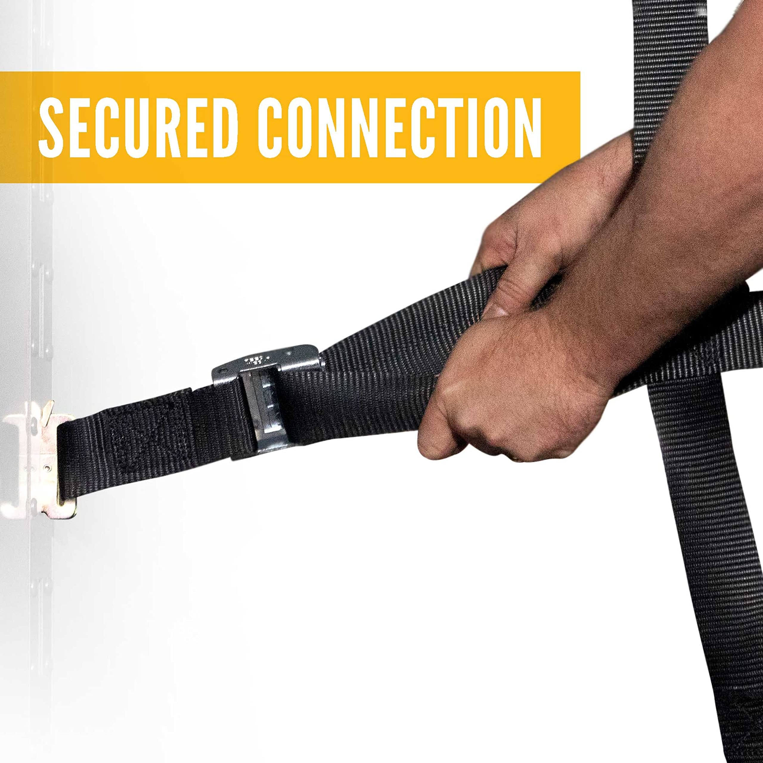 Heavy Duty 6.8' x 6.8' Cargo Net with Cam Buckles & E-Track Fittings - Secure Loads in Enclosed Trailers, Vans & Trucks - 8
