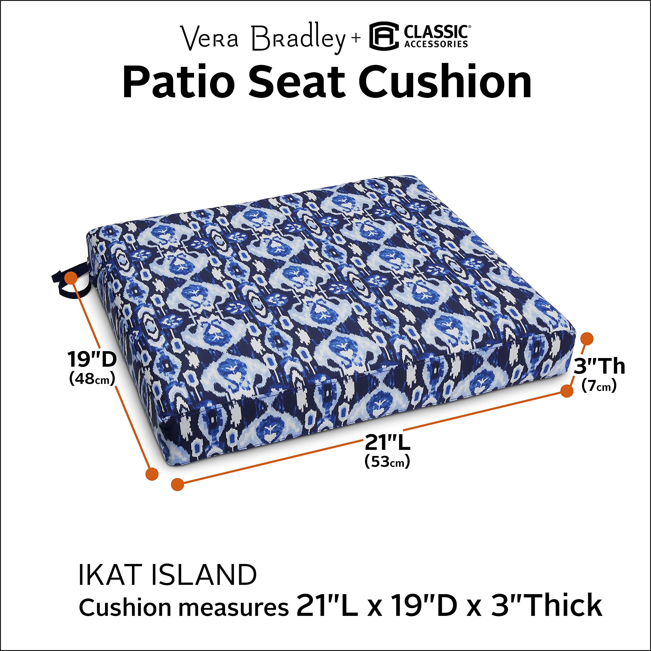 Vera Bradley Water-Resistant Patio Cushion 21x19