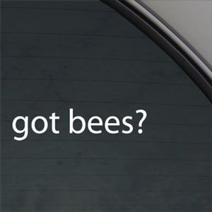 Funny 'Got Bees?' White Honey Bumble Sticker Decal - Waterproof Vinyl for Car Window, Wall, MacBook, Laptop & Notebook - Perfect for DIY Decor, Office Humor & Bee Lovers