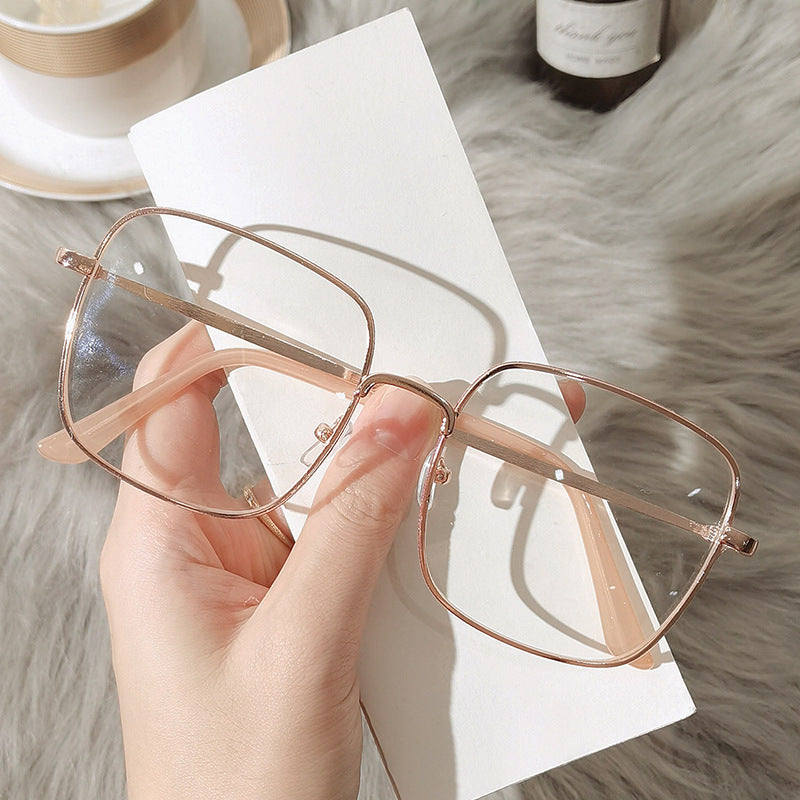 Stylish Women's Large Frame Blue Light Blocking Reading Glasses with Glitter Edge - Perfect for Work, Screen Time & Fashionable Reading Accessories