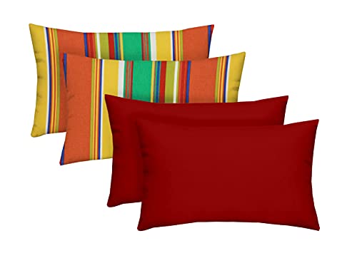 Bright Colorful Stripe + Red