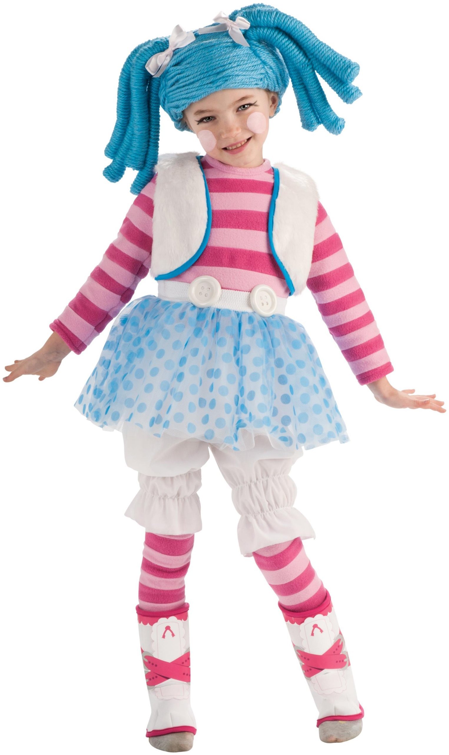 Lalaloopsy Deluxe Mittens Fluff & Stuff Costume for Kids - Perfect for Halloween Dress-Up, Cosplay & Themed Parties