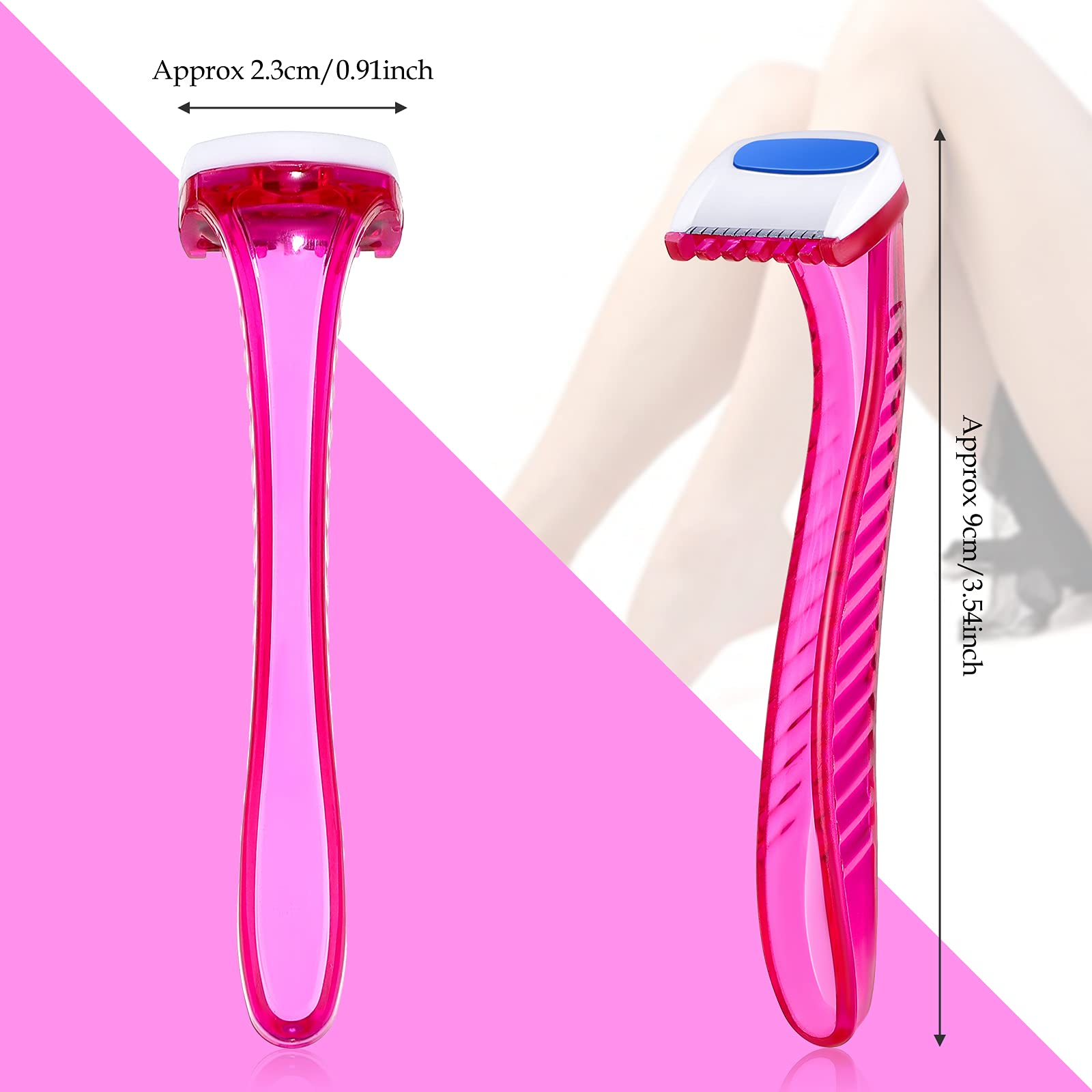 Honoson 30 Pack Disposable Bikini Razors for Women - Precision Bikini Trimmer, Underarm Hair Remover, Travel-Friendly Body Grooming Tool (Rose Red) - Perfect for Travel, Gym, Beach & Smooth Skin Care