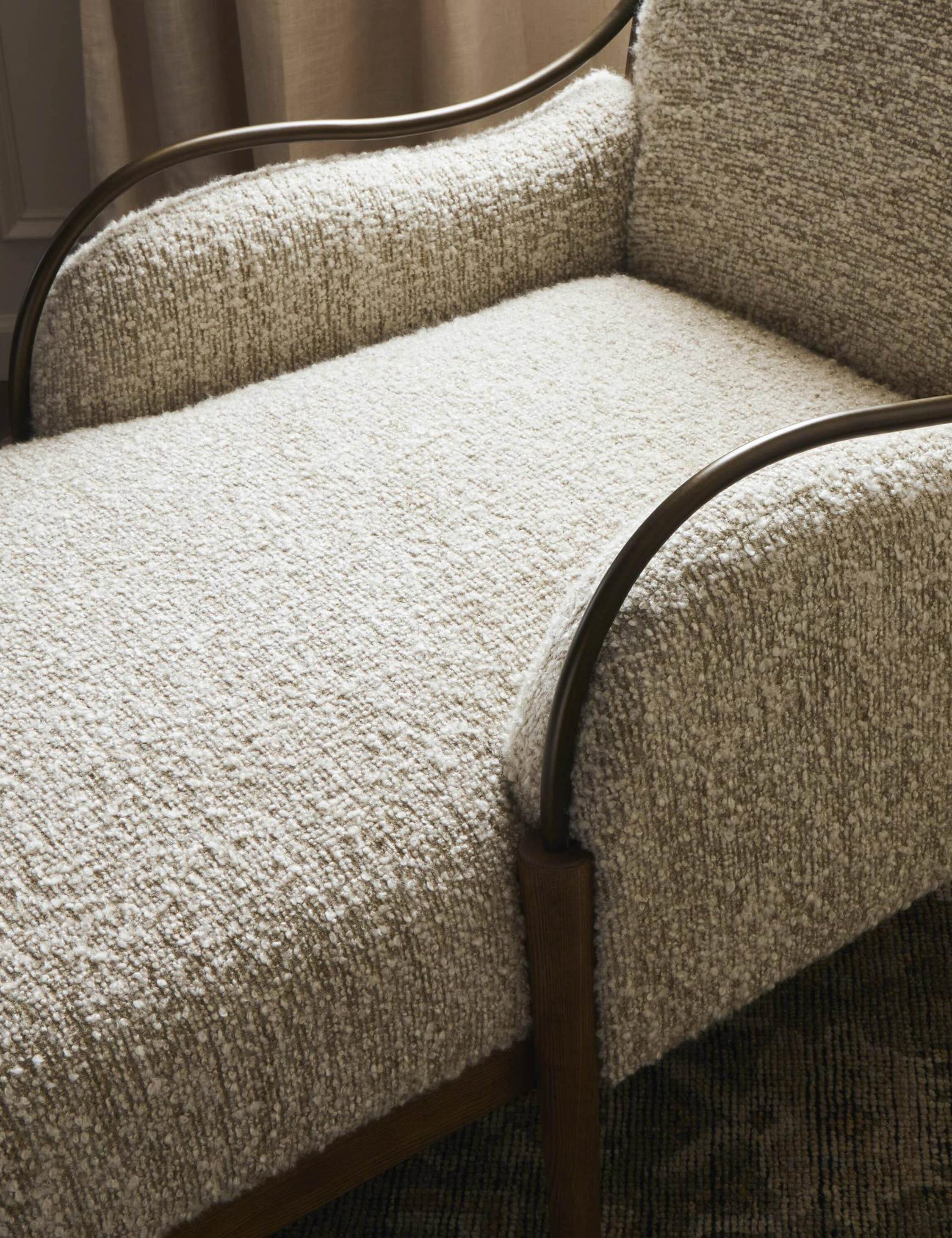 Demi Chaise Lounge - Amber Lewis x Four Hands Collaboration - Modern Upholstered Accent Chair for Living Room, Bedroom, or Office