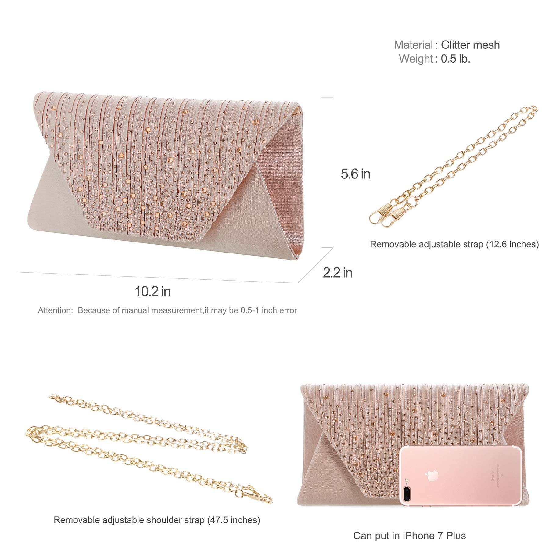 Mihawk Women's Evening Clutch Purse & Handbag - Elegant Wristlet Bag for Parties, Weddings & Special Occasions | Fashionable Women's Accessories for Night Out & Formal Events