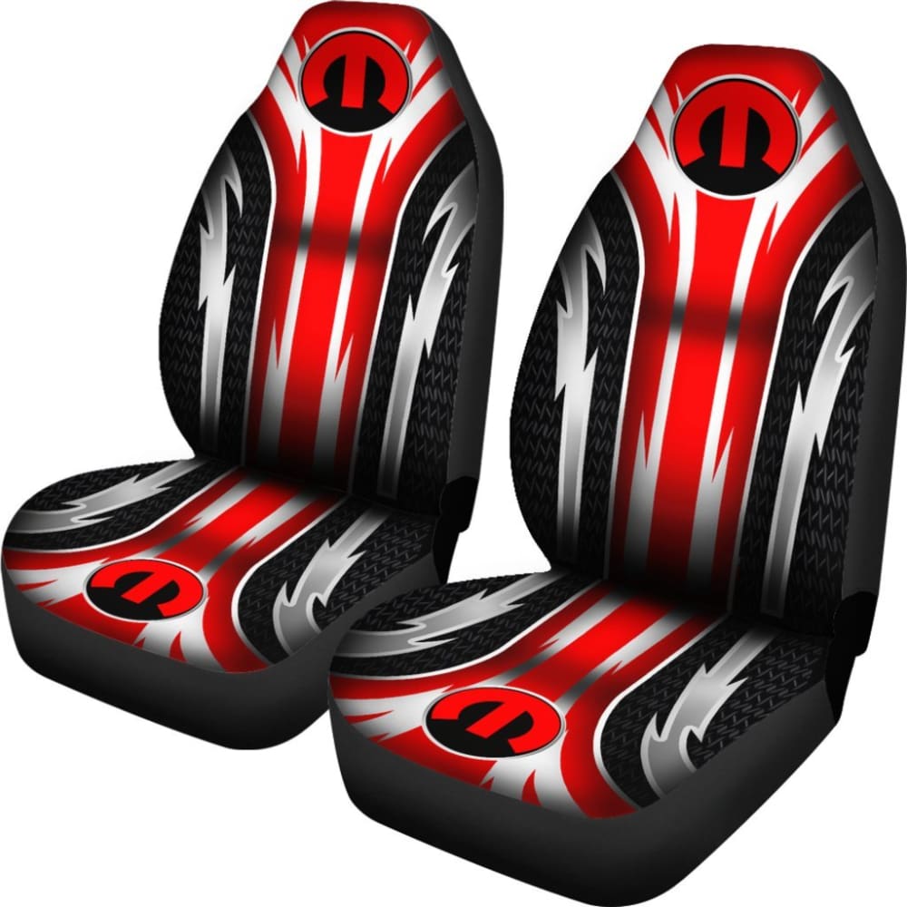 2-Piece Front Mopar Seat Covers in Red (Part #144627) - Perfect for Jeep Wrangler & Dodge Ram Interior Protection & Style Upgrade
