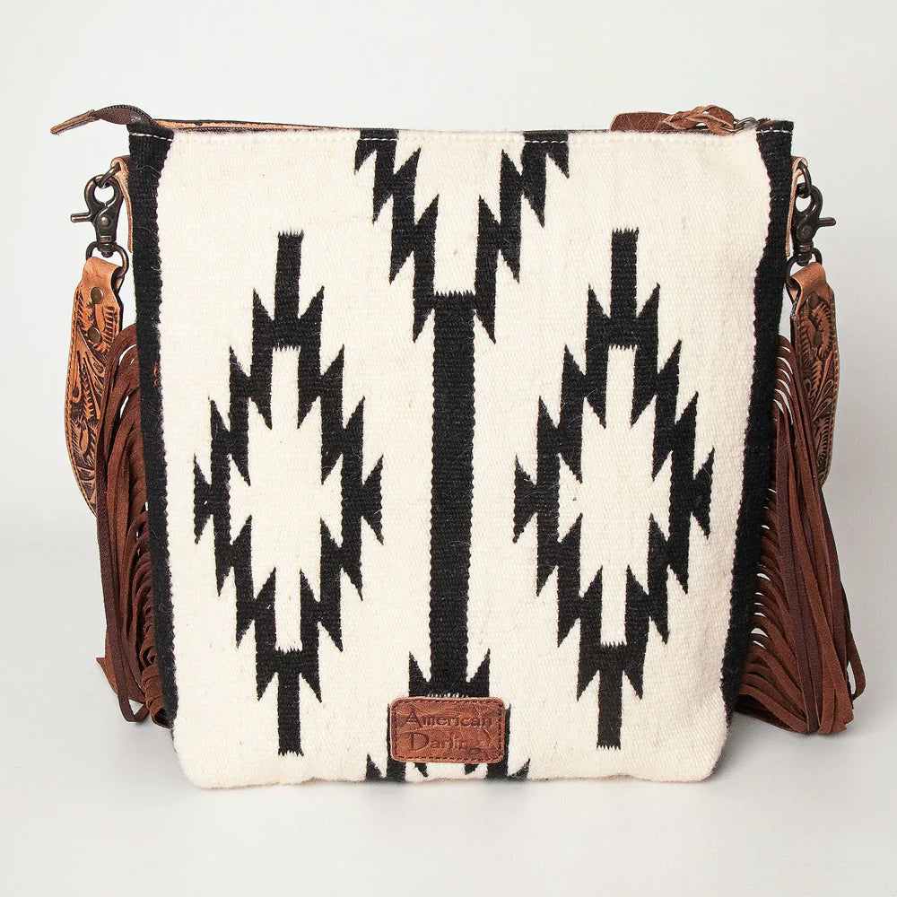 Stylish Black & White Aztec Print Purse for Women | Trendy Crossbody Bag | Perfect for Casual Outings, Parties & Travel
