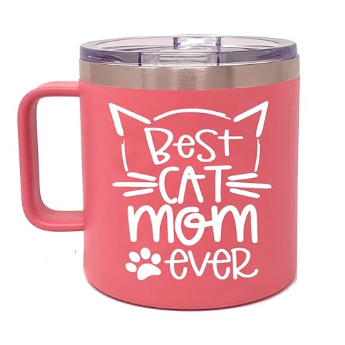 Cat Mom Coral 14 oz