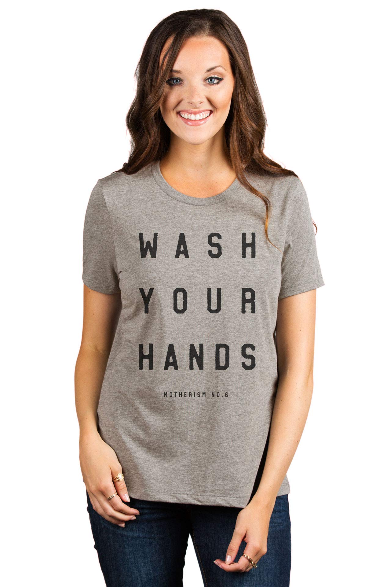 Wash Your Hands Motherism Women's Fashion Relaxed T-Shirt - Casual Comfort Tee for Everyday Wear, Outings & Gifts