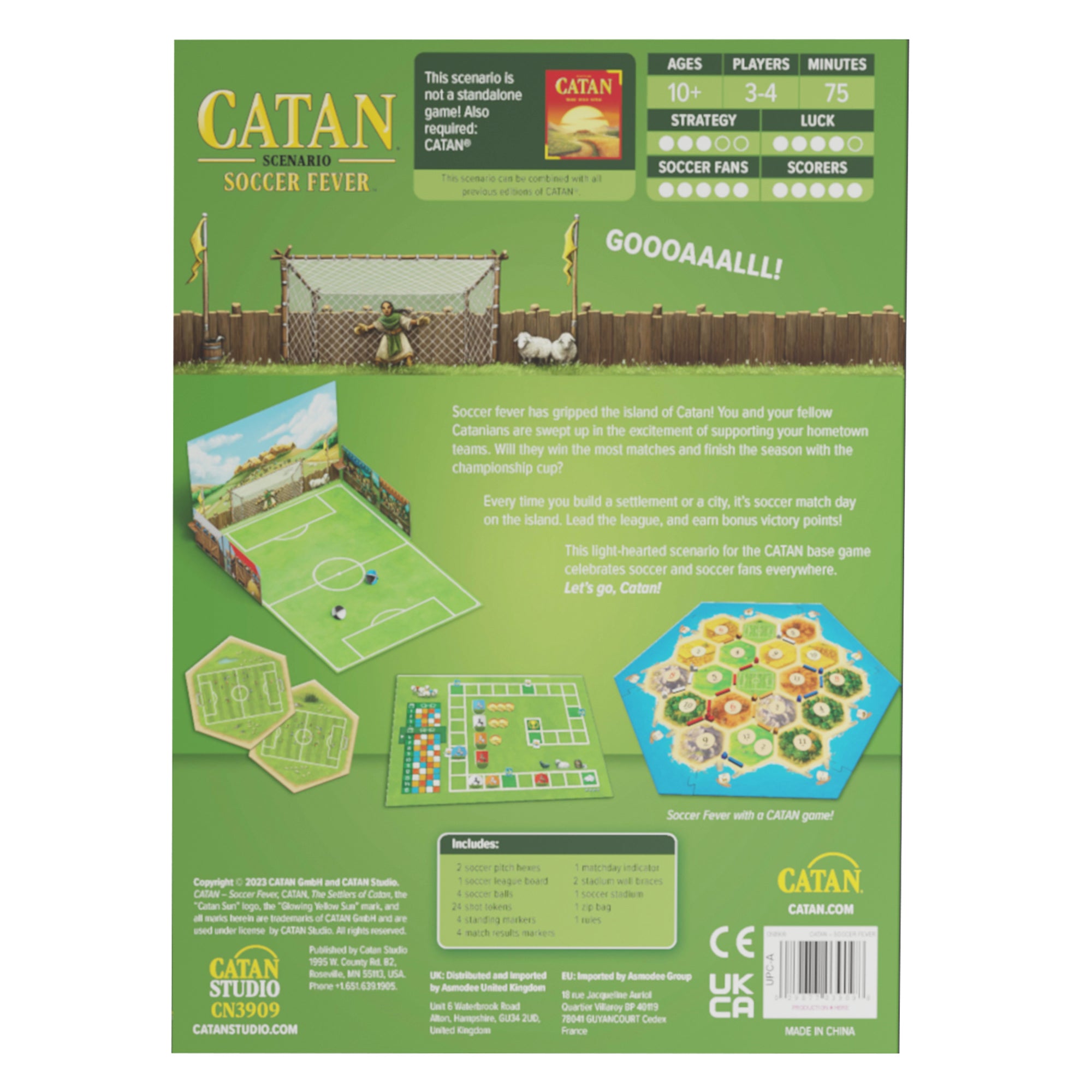 Catan Board Game - Soccer Fever Expansion | Strategy Game for Adults & Family | Perfect for Game Nights & Soccer Fans