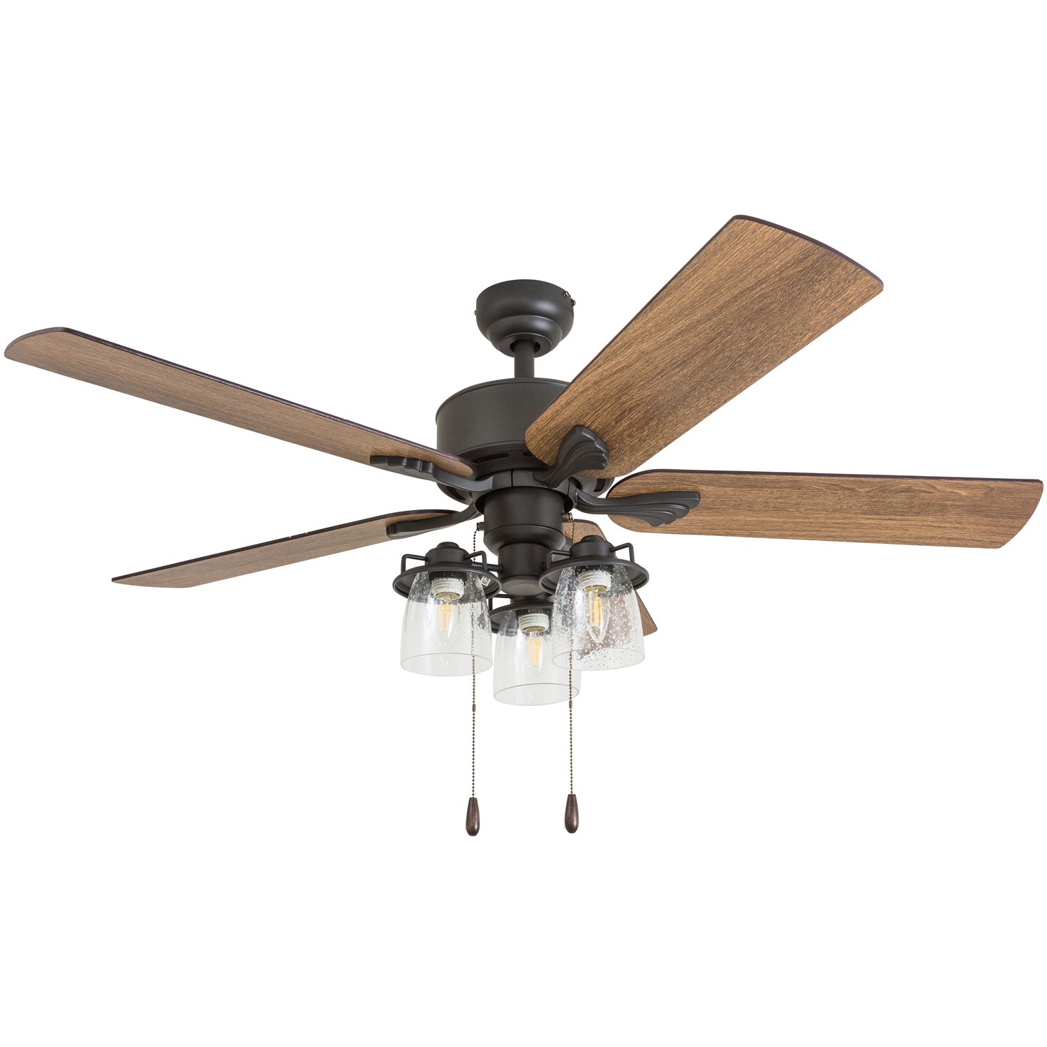 52 Inch Bronze River Run Ceiling Fan with Remote Control - Perfect for Living Rooms, Bedrooms, and Outdoor Spaces