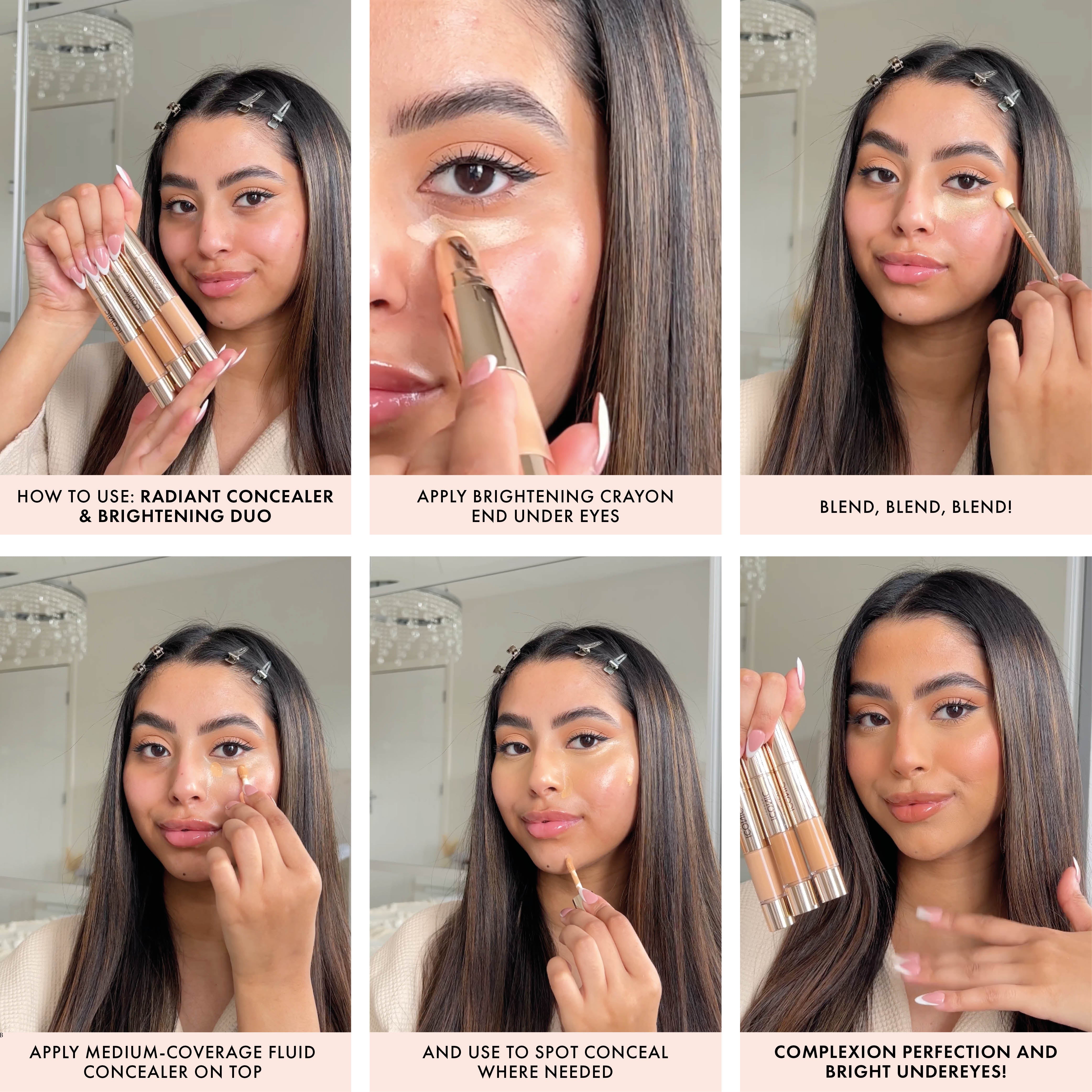 Radiant Concealer & Brightening Duo - Full Coverage Under Eye Corrector for Dark Circles - Perfect for Daily Makeup & Special Occasions