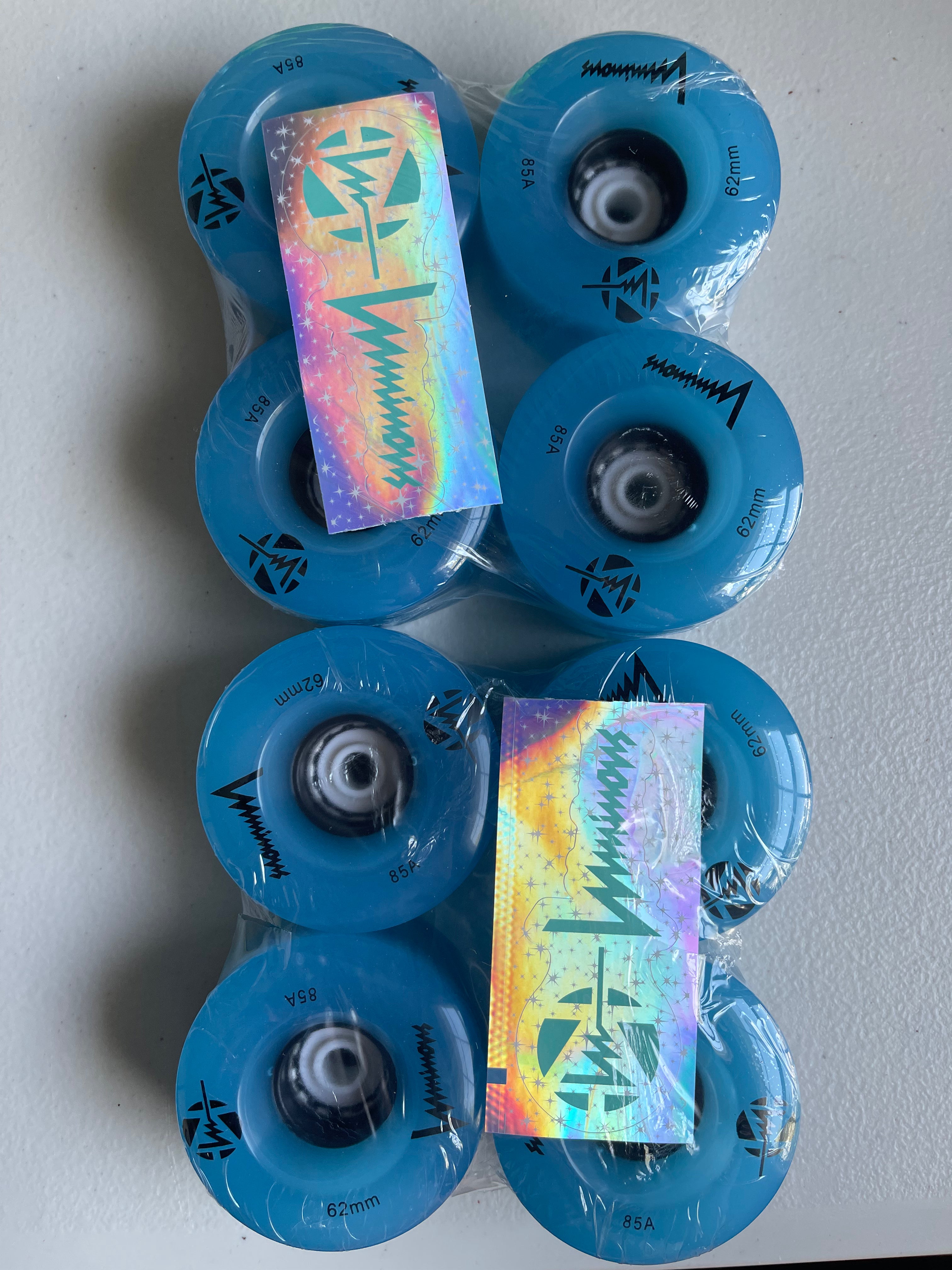 Luminous LED Hybrid Skateboard Wheels 85a - 4 Pack for Indoor & Outdoor Skating, Night Riding, and Longboard Cruising