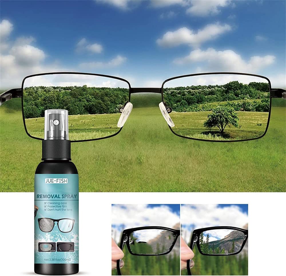 2022 New High Concentration Lens Cleaner Spray - 100ml Eyeglass, Windshield & Sunglasses Cleaner for Crystal Clear Vision - Perfect for Glasses, Screens & Car Windows Cleaning