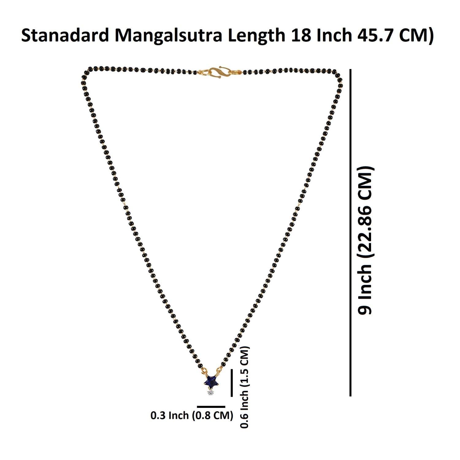 Efulgenz Indian Mangalsutra Necklace for Women - Traditional Bollywood Style Crystal Pendant with Black Beads Chain - Perfect for Weddings, Festivals & Cultural Celebrations