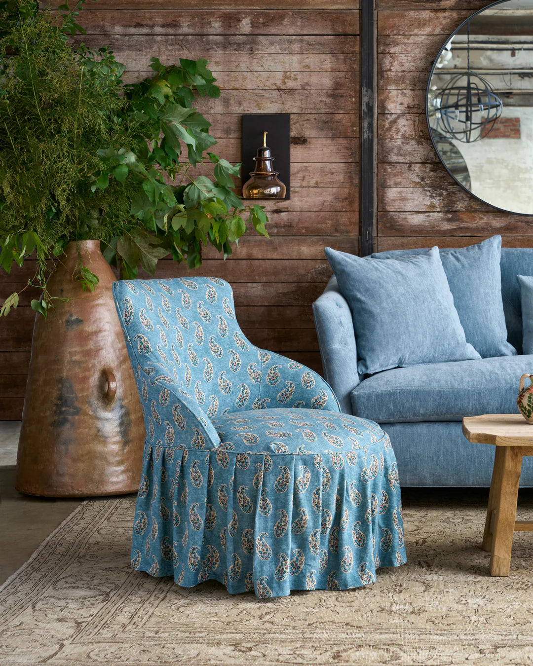 Anna Slipcovered Chair - Comfortable Upholstered Accent Chair with Removable Washable Cover, Perfect for Living Room, Bedroom, or Office