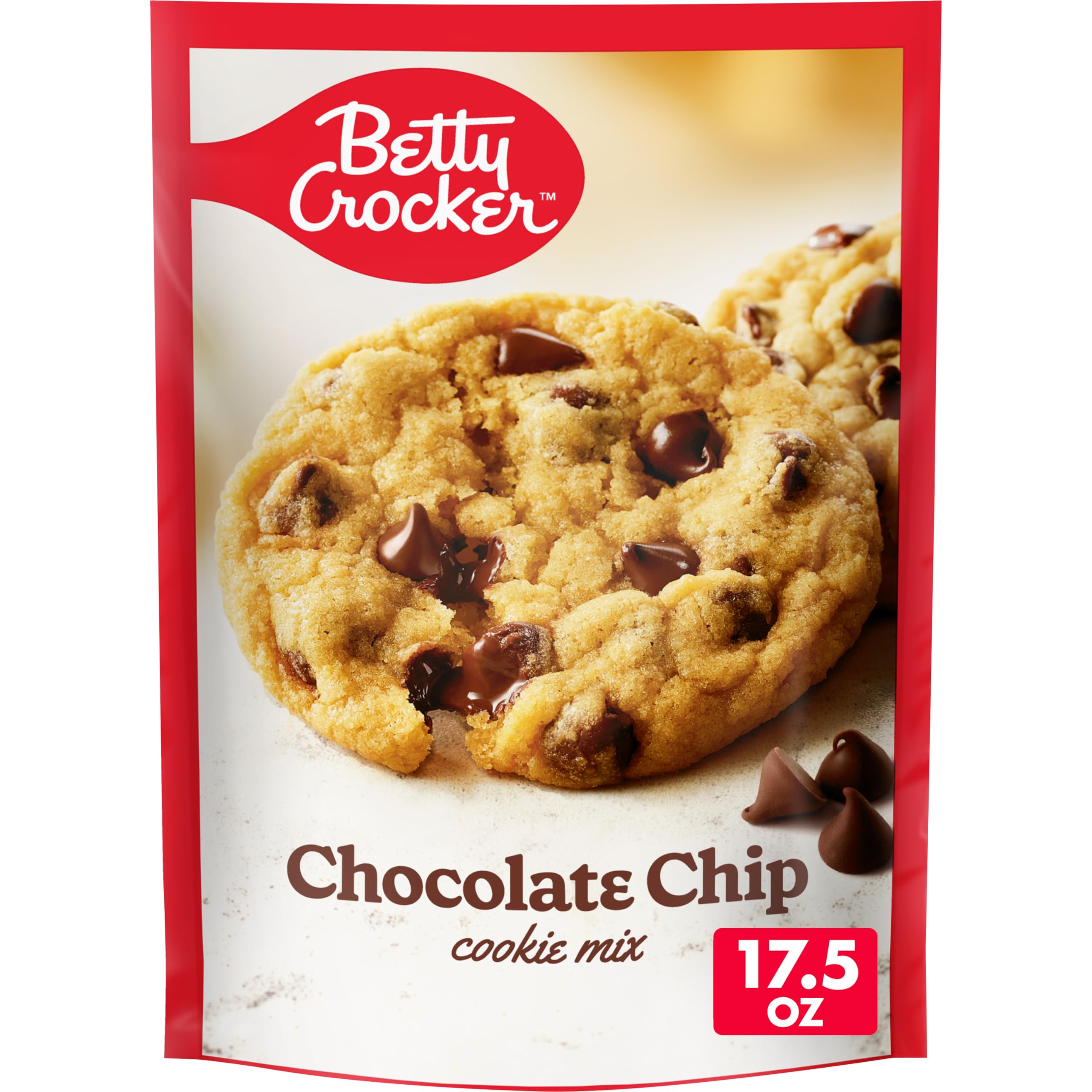 Betty Crocker Chocolate Chip Cookie Baking Mix, 17.5 oz - Easy Homemade Cookies for Parties, Gifts & Family Treats