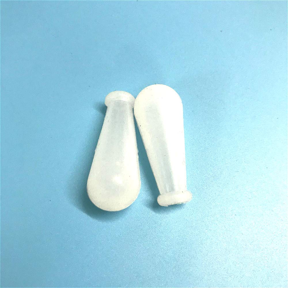 MMLFX 10-Pack 2ml Silicone Suction Bulbs for Pipettes - Acid-Resistant, Laboratory-Grade White Rubber Pipette Ball with Secure Cap - Ideal for Chemistry Labs, Medical Testing & Scientific Experiments