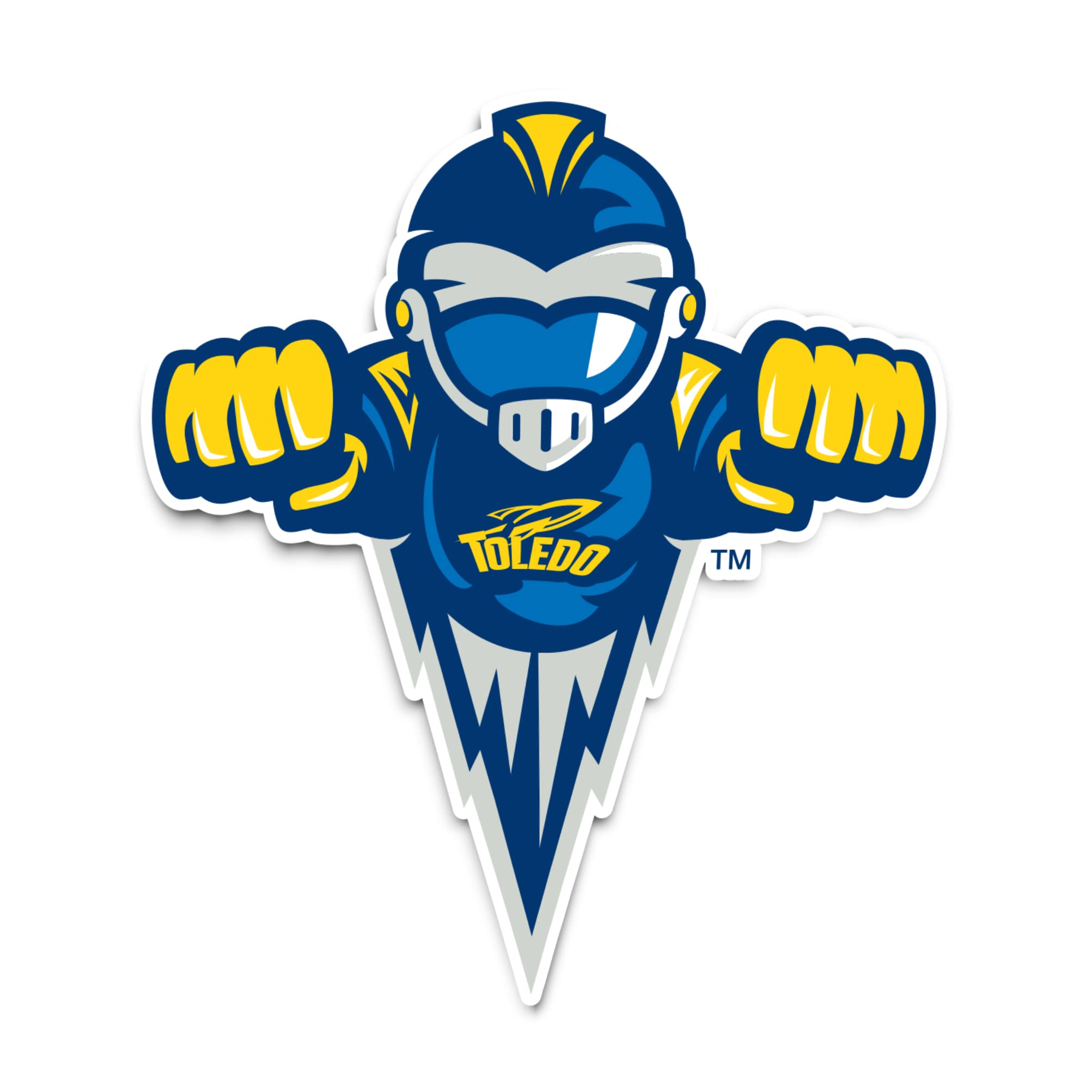 University of Toledo UT Rockets Vinyl Decal Sticker - Waterproof Laptop, Water Bottle, Car, Scrapbook Decoration - Perfect for College Students, Alumni, and Fans - Show Your School Spirit Anywhere!