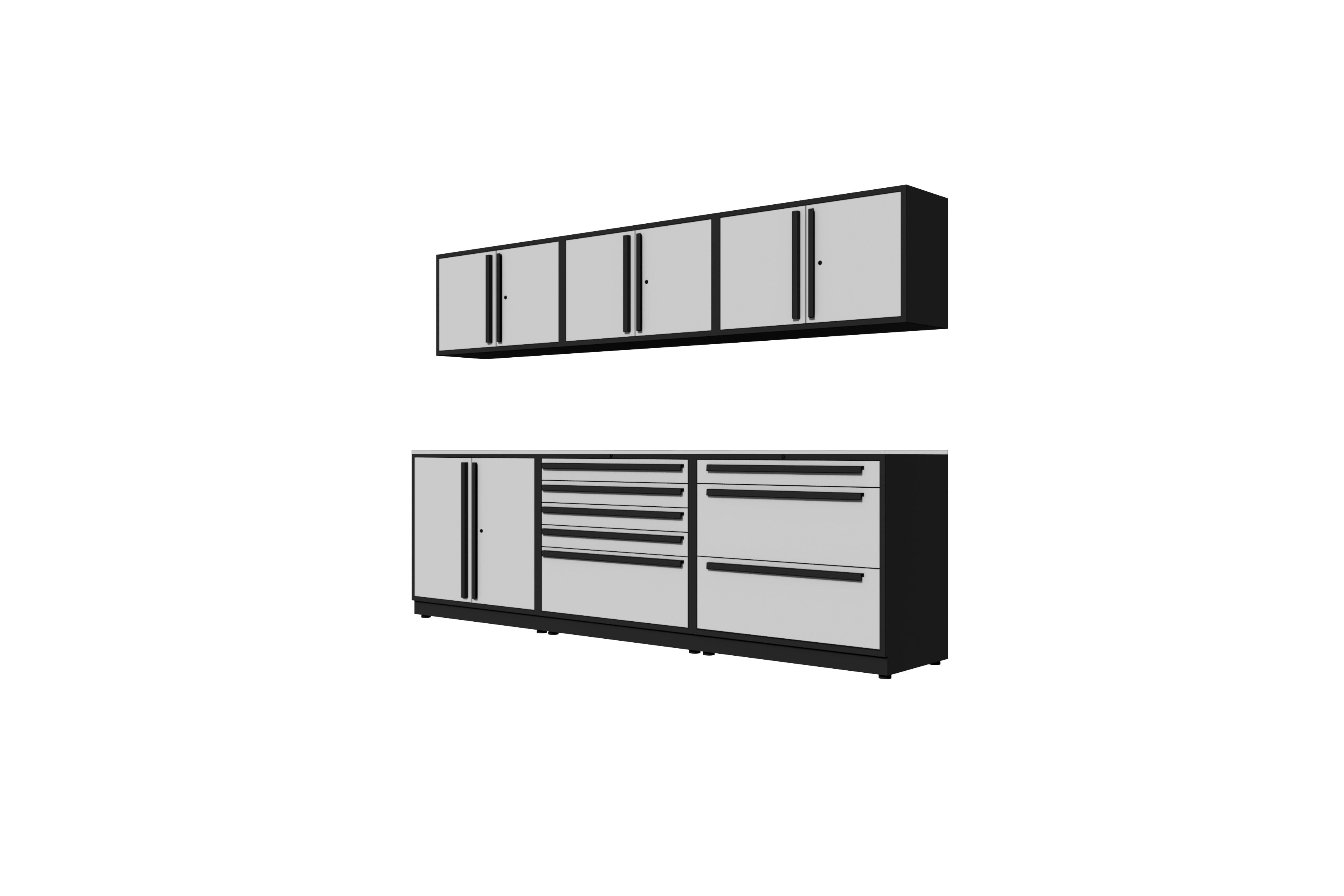 ProSlat Fusion Plus 120 Preconfigured Array - Wall Organization System for Garage & Workshop Storage - Perfect for Tools, Sports Gear & Home Organization