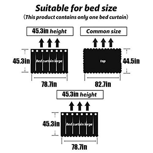 Lobagve Bunk Bed Curtains for College Dorm - Breathable Bed Canopy with Blackout & Dustproof Privacy Protection - Oil Painting Scenery Design - Perfect for Student Dorm Rooms, Shared Bedrooms & Small Spaces