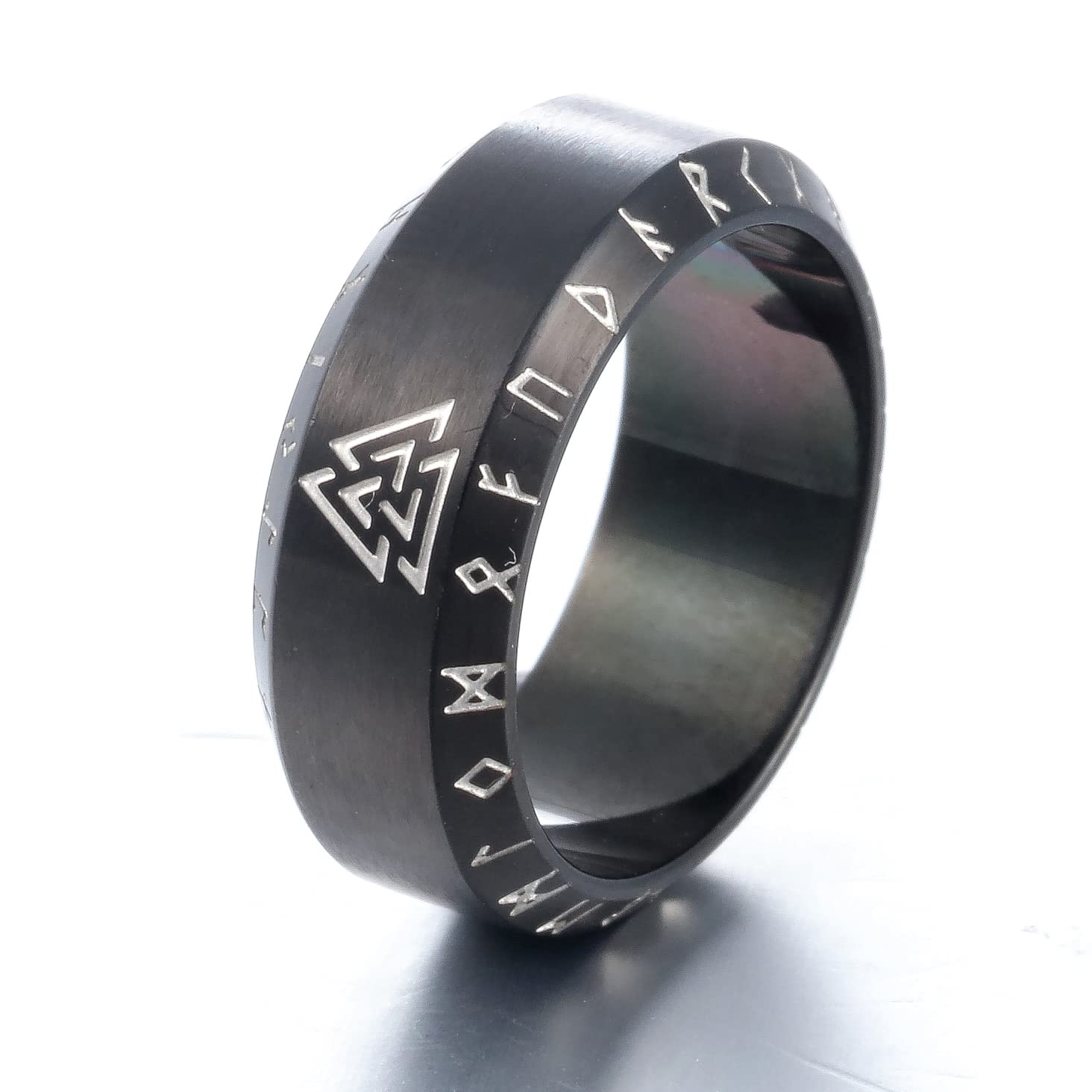 Viking Ring for Men & Women - Stainless Steel Norse Jewelry - Perfect for Cosplay, LARP, and Medieval Fashion Accessories
