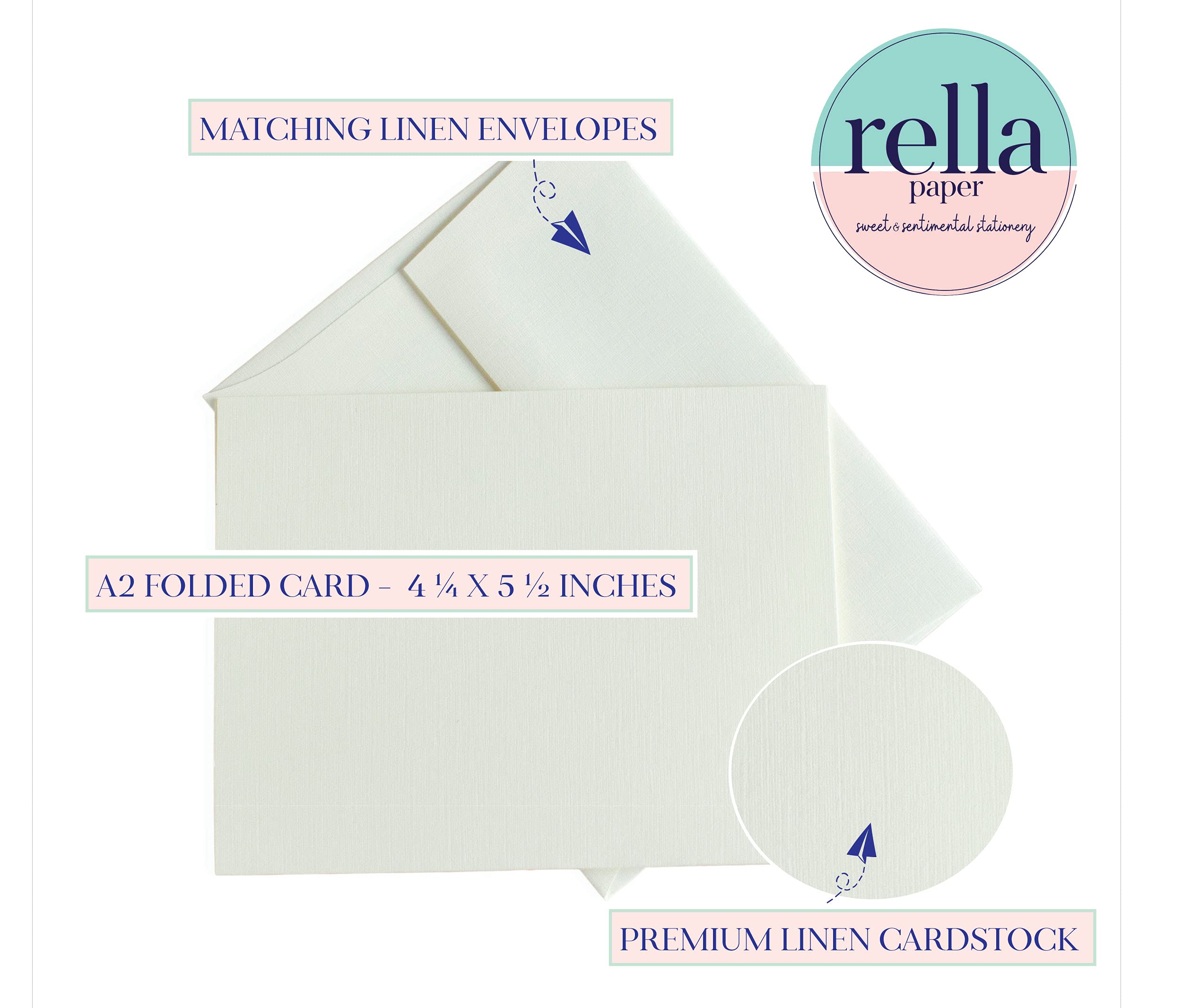 Personalized Memorial Thank You Cards with Envelopes - A2 Folded Sympathy Cards in White or Ivory Linen Cardstock - Funeral Appreciation Notes for Bereavement & Celebration of Life - Perfect for Sending Condolences & Gratitude After Memorial Services