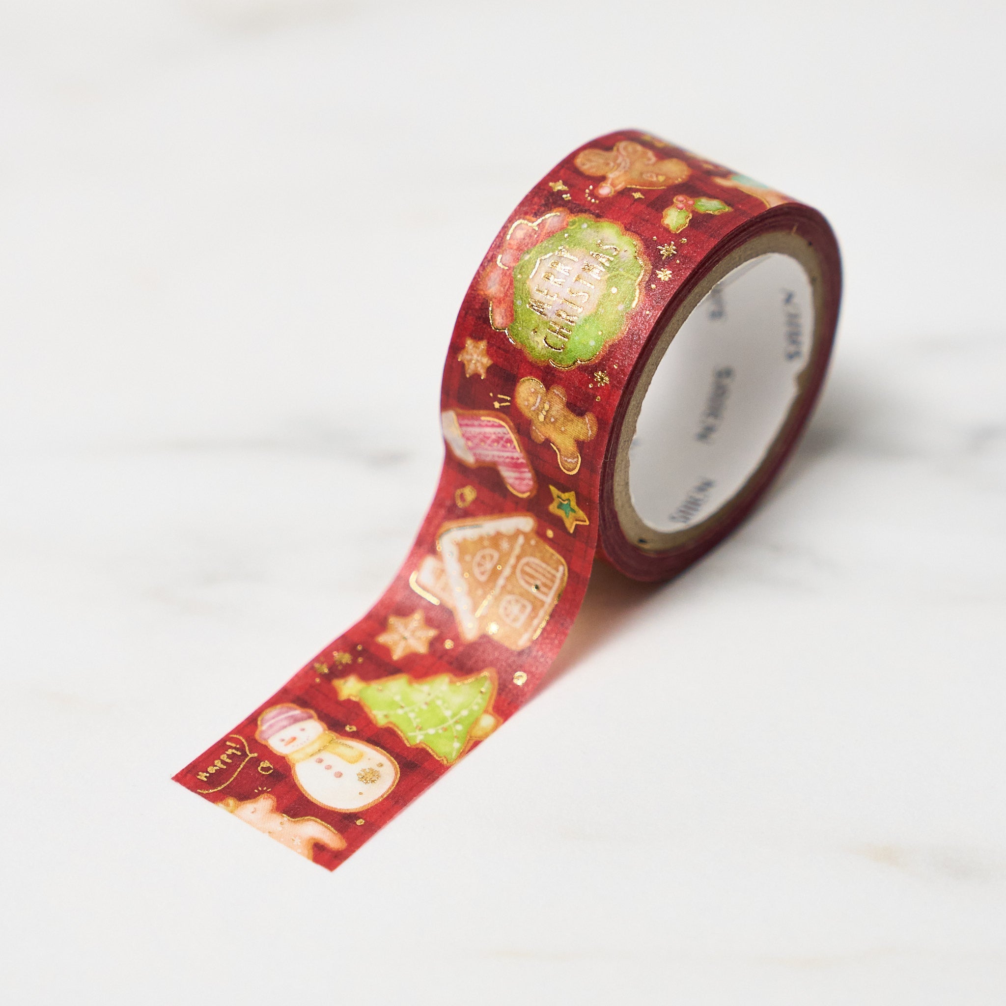 2024 Christmas Series Foil Masking Tape - Festive Decorative Washi Tape for Scrapbooking, Gift Wrapping & Holiday Crafts (SAIEN) - Perfect for DIY Projects, Bullet Journals & Christmas Decorations