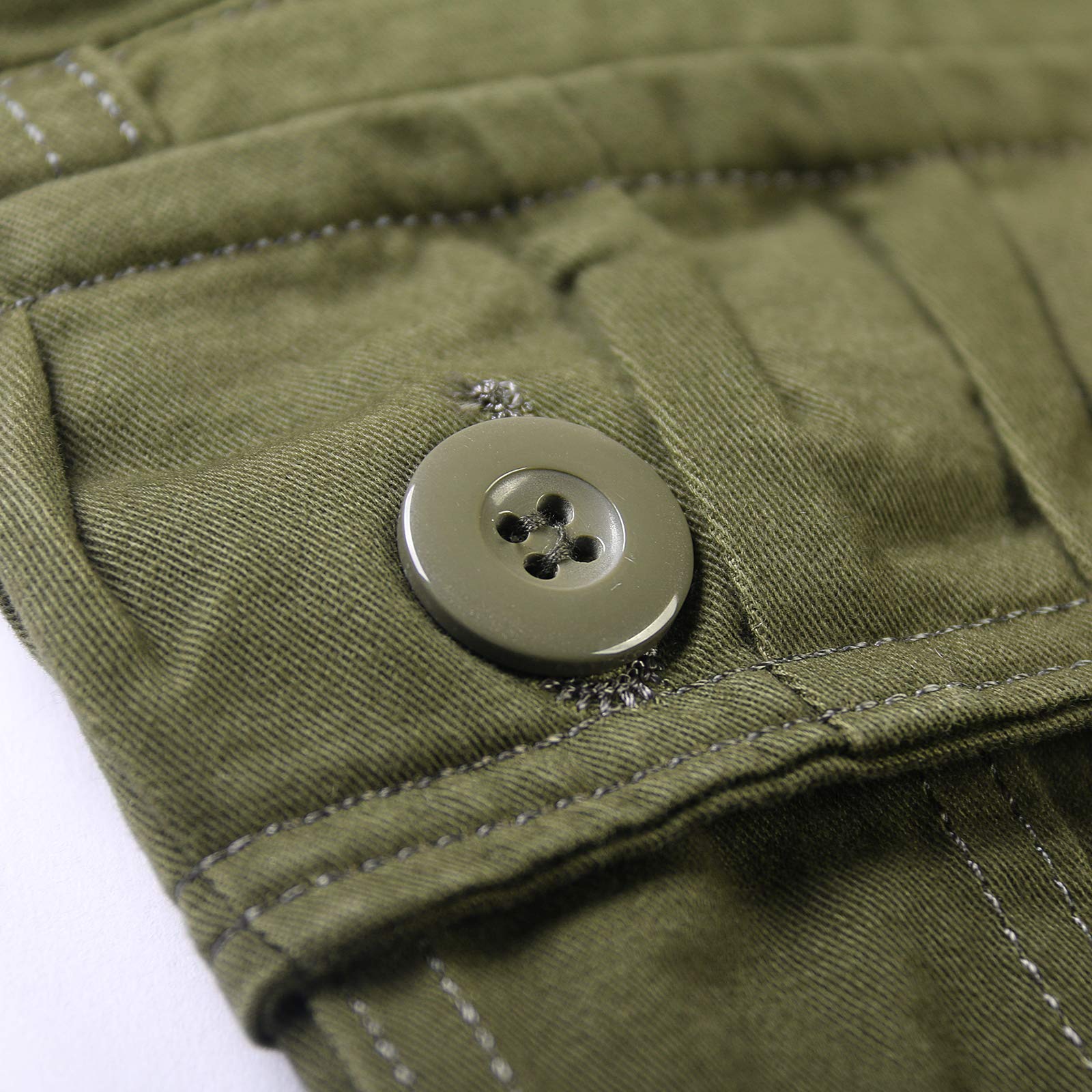 OCHENTA Men's Cargo Shorts with Zipper Pockets - Summer Casual Military Outdoor Work Shorts (No Belt) - Perfect for Hiking, Camping & Everyday Wear