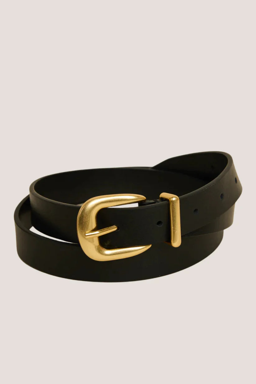 Premium Gold Buckle Black Genuine Leather Belt for Men - Classic Dress & Casual Wear - Perfect for Office, Wedding & Everyday Outfits