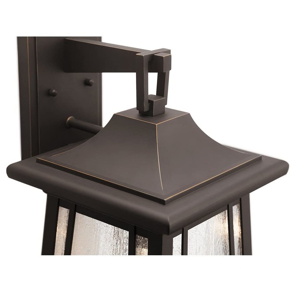 Kichler 49910RZ Taden Outdoor Wall Sconce Light Fixture - 1-Light 150W Rubbed Bronze Finish - Perfect for Porch, Patio, Garden & Exterior Home Lighting
