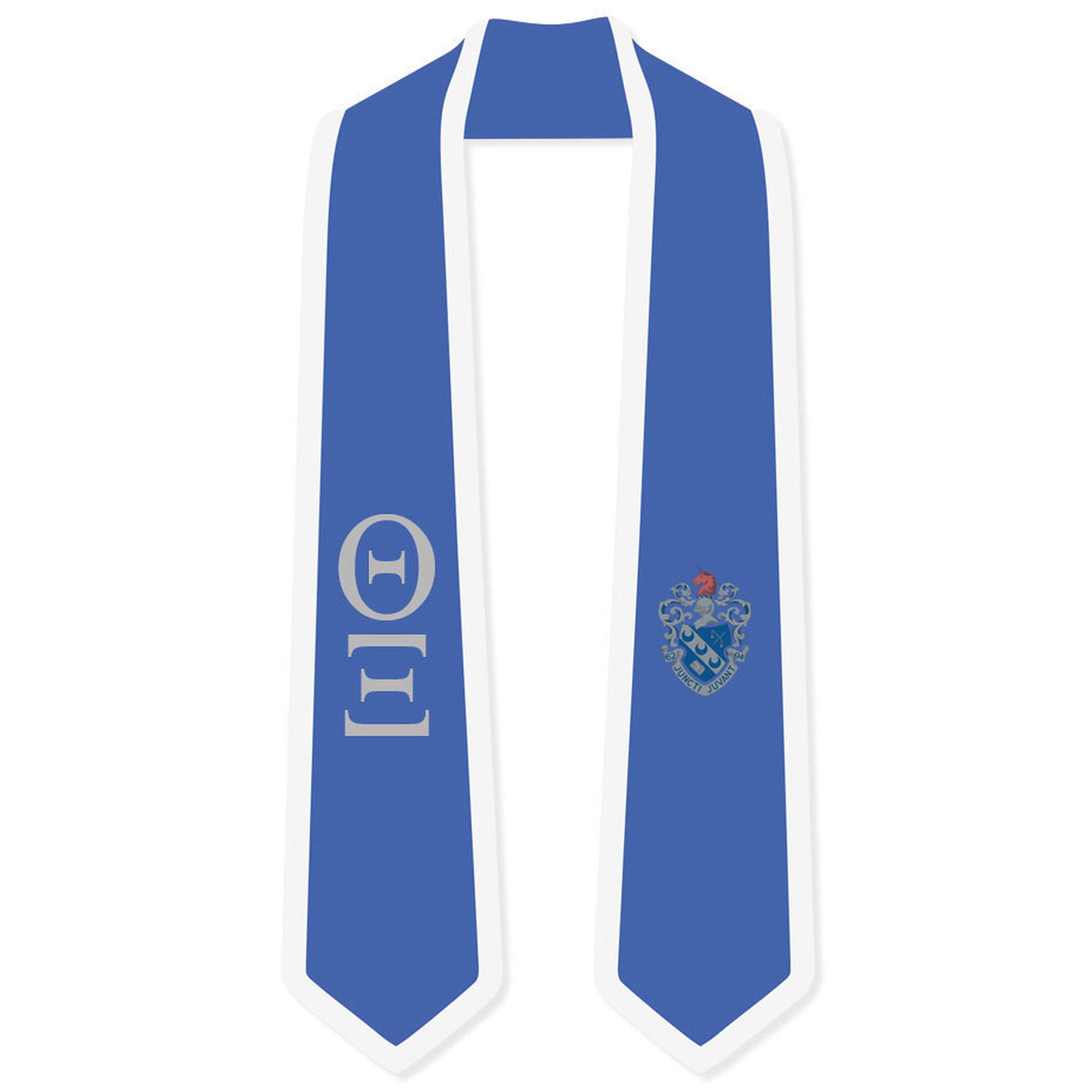 Theta Xi Greek 2-Tone Lettered Graduation Sash Stole - Fraternity Sorority Graduation Accessory for Commencement Ceremonies & Greek Life Events