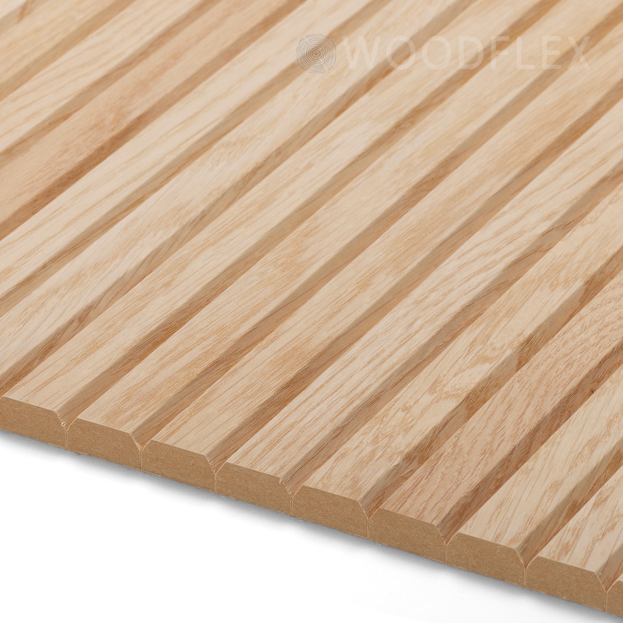 Flexible Wooden Slat Wall Panel - Natural Oak Veneer - 2700mm x 600mm Trapezium Design - Modern Acoustic Room Divider for Home & Office Decor
