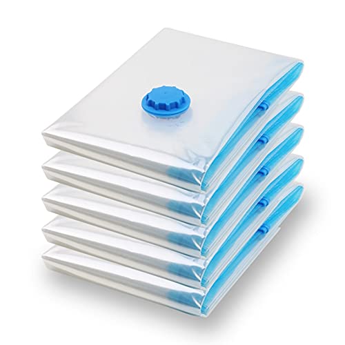 Vacuum Storage Bags for Clothes - 40x60cm Transparent Space Saver Organizer with Airtight Seal - Perfect for Travel, Home & Seasonal Storage