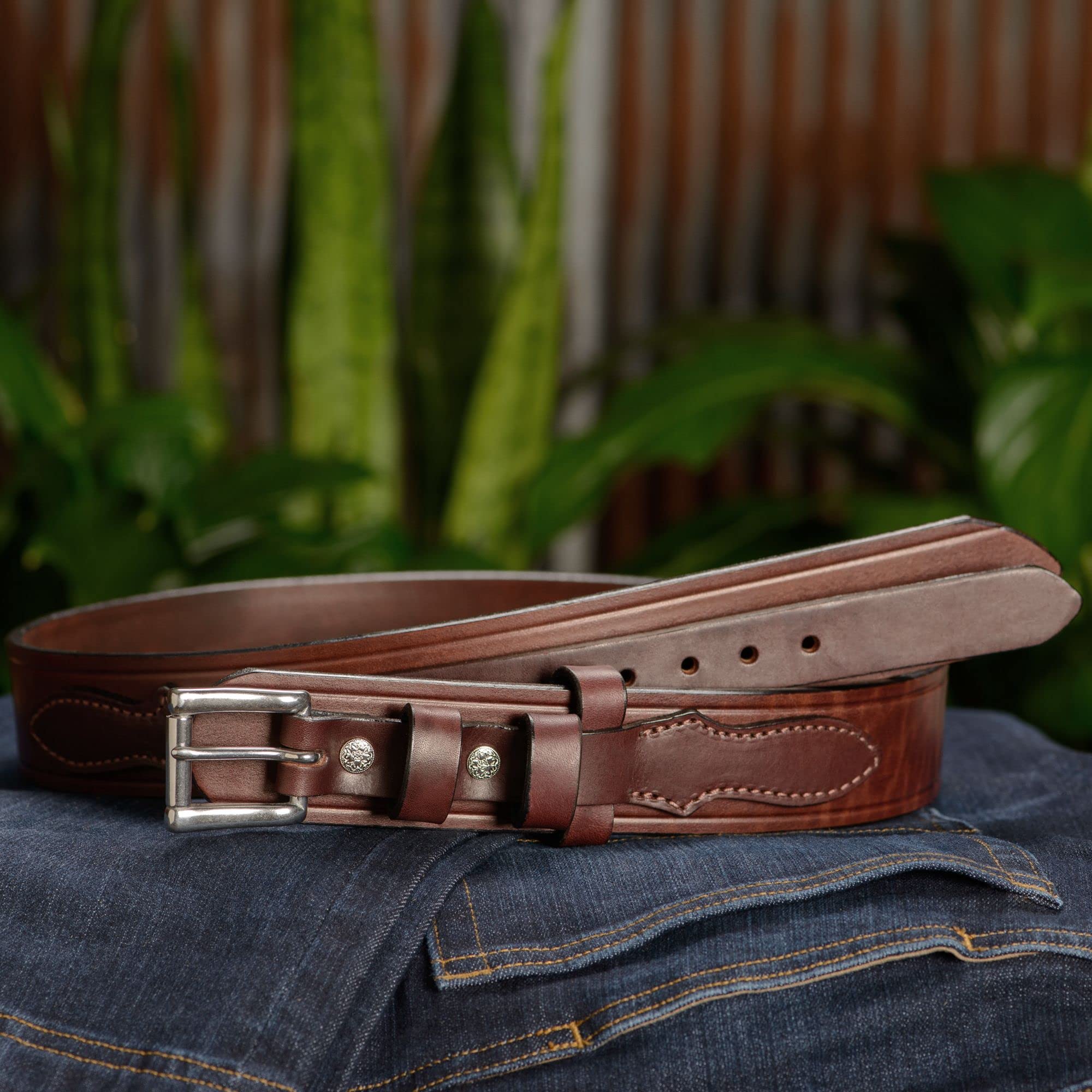 Premium Bullhide Leather Belt for Men - 1.75