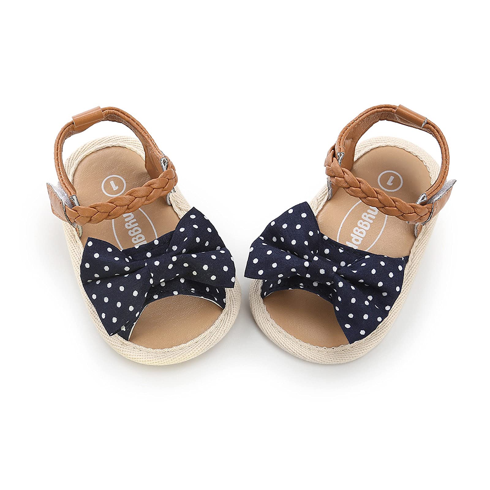 Non-Slip Baby Girl Sandals - Soft Bow Flat Shoes for Walking & Play