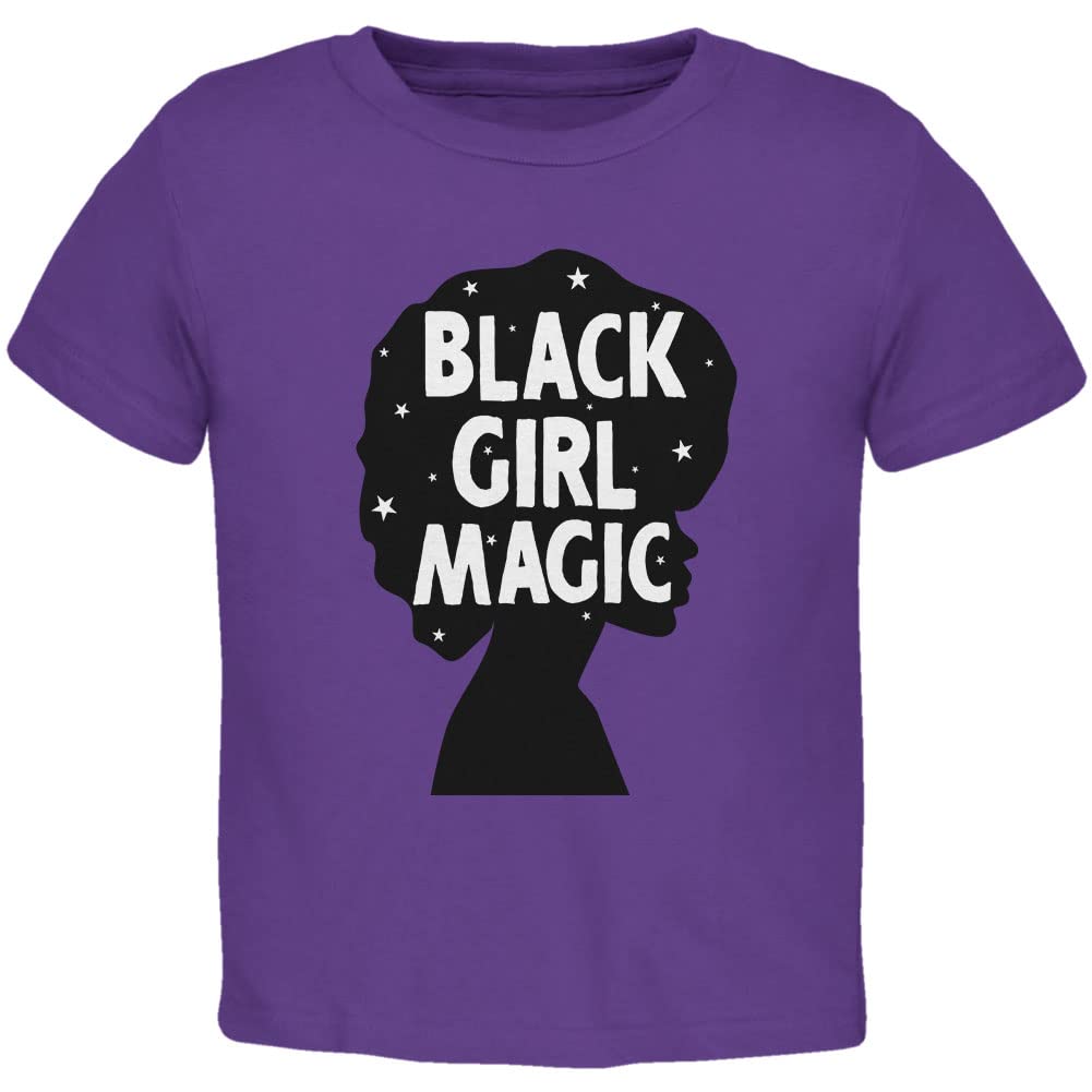 Black Girl Magic Afro Toddler T-Shirt for Black History Month - Cute African American Kids Tee for School, Playdates & Celebrations