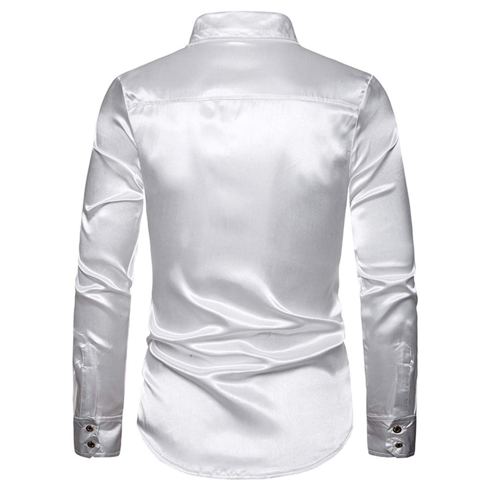 Men's Floral Long Sleeve Dress Shirts for Wedding, Prom & Party - Formal Button Down Shirt for Business, Office & Special Occasions