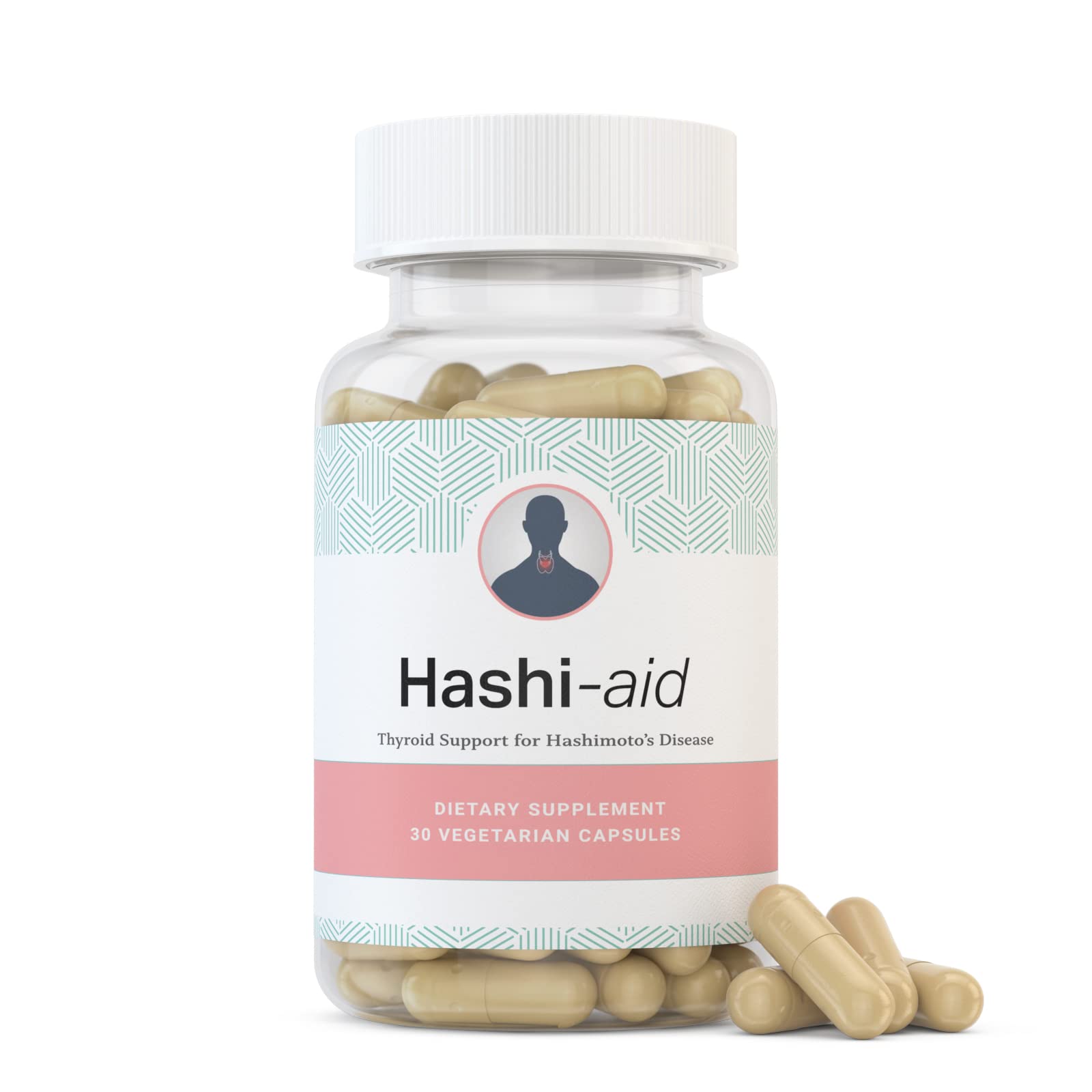 HashiAid - Thyroid Support Supplement for Hypothyroidism & Hashimoto's Disease - Boost Energy, Balance Hormones & Reduce Fatigue with Turmeric, Iodine, Zinc & Selenium - Natural Wellness for Women & Men - Ideal for Daily Thyroid Health & Immune Support