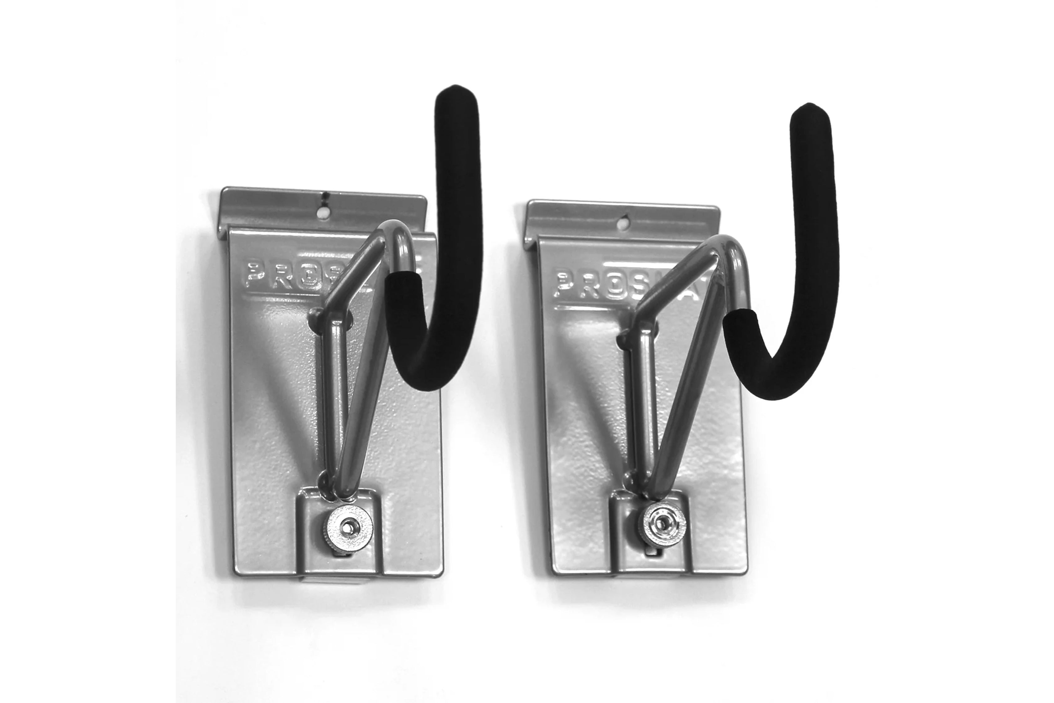 Proslat Heavy-Duty Slatwall Bike Hooks - 2 Pack Set for Secure Bicycle Storage in Garages & Retail Stores