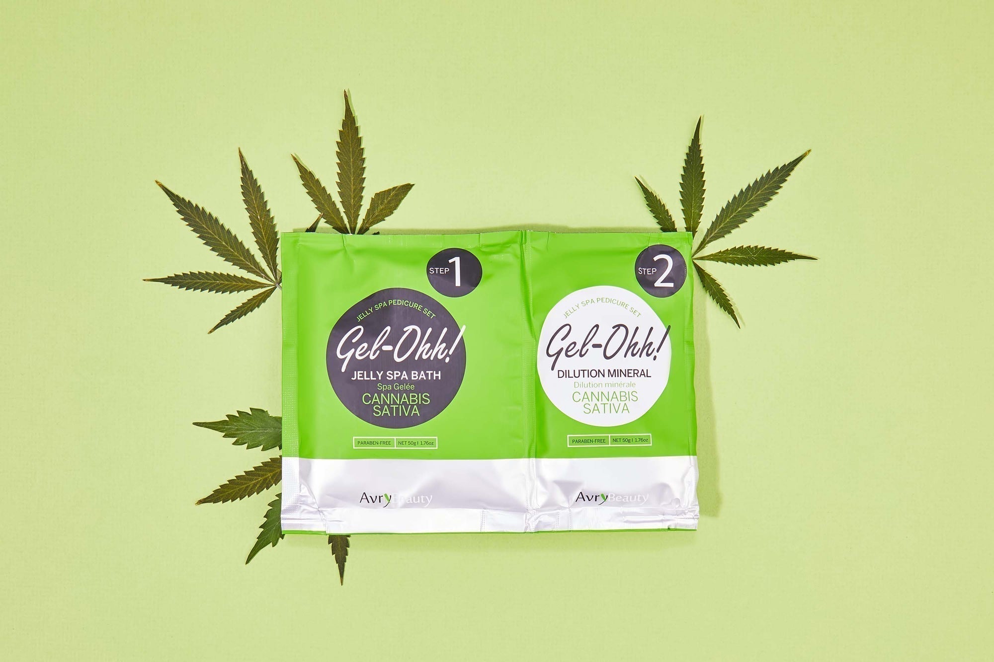 Avry Beauty Gel Ohh! Jelly Spa Pedicure Bath with Cannabis Sativa - Relaxing Foot Soak for At-Home Spa & Self-Care